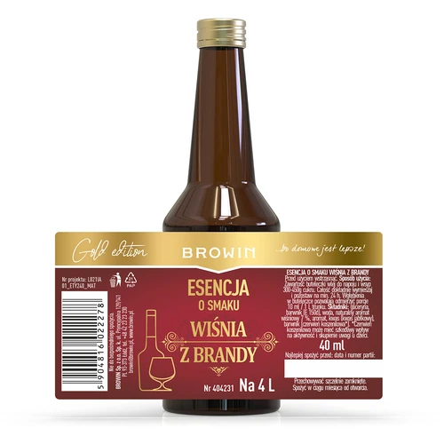 Essenza al gusto ciliegia al brandy, 40 ml - per 4 L - 4