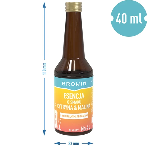 Essenza al gusto di limone e lampone - 40 ml, per 4L - 7