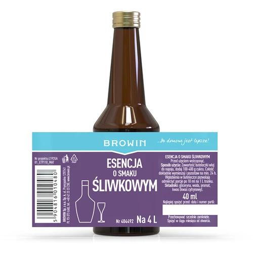 Essenza al gusto di prugna per 4 L, 40 ml - 4