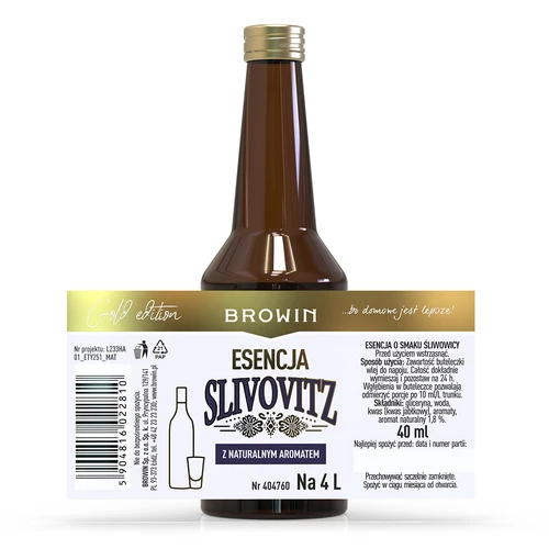 Essenza al gusto di slivovitz, per 4 L, 40 ml - 4