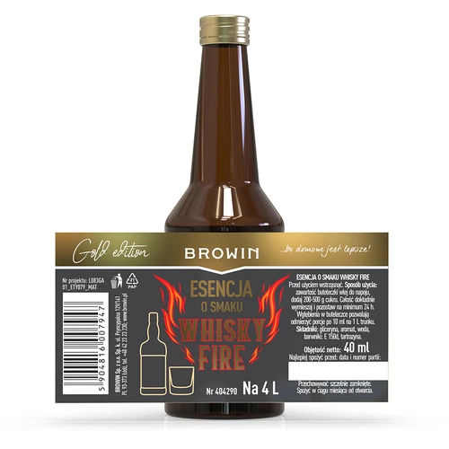 Essenza al gusto di Whisky Fire per 4 L, 40ml - 4