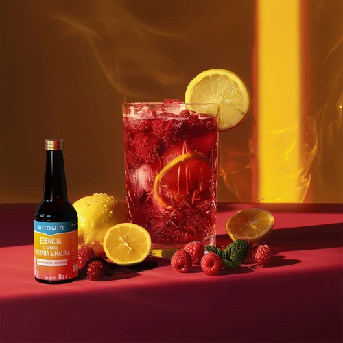 Essenza al gusto limone e lampone - 40 ml, per 4 L - 8