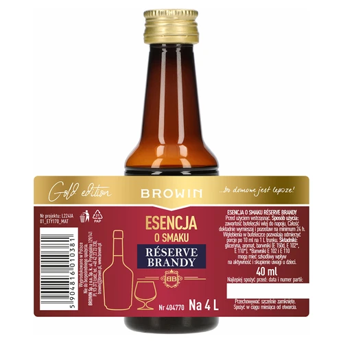 Essenza al gusto Reserve Brandy, 40 ml, per 4 L - 4