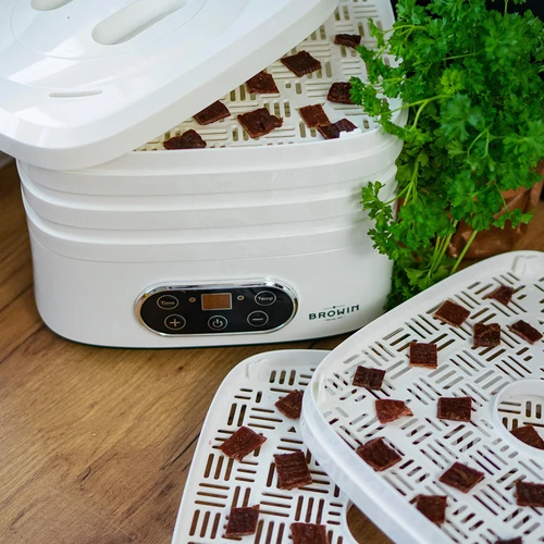 Essiccatore per funghi, frutta, verdure e erbe con regolazione della temperatura, 240W, bianco - 22