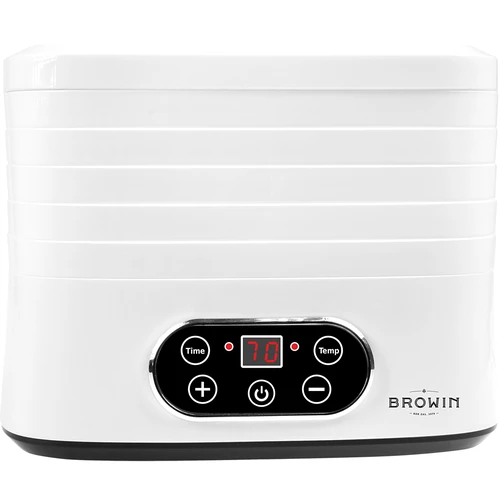 Essiccatore per funghi, frutta, verdure e erbe con regolazione della temperatura, 240W, bianco  - 1 