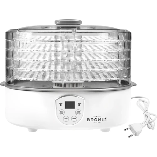 Essiccatore per funghi, frutta, verdure e erbe con regolazione della temperatura, 240W, trasparente - 3