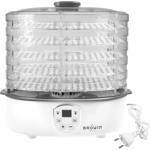 Essiccatore per funghi, frutta, verdure e erbe con regolazione della temperatura, 240W, trasparente - 4