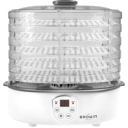Essiccatore per funghi, frutta, verdure e erbe con regolazione della temperatura, 240W, trasparente - 2