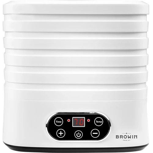 Essiccatore per funghi, frutta, verdure ed erbe aromatiche con regolazione della temperatura, 240W, bianco - 2