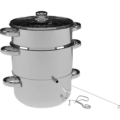 Estrattore di succo in acciaio inox con vaporiera 5 L  - 1 