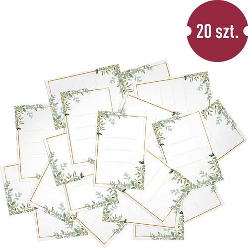 Etichette autoadesive 60 x 90 mm per bottiglie, barattoli, regali motivo floreale - 20 pezzi - 3