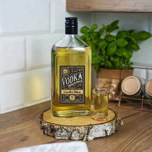 Etichette autoadesive 60x90 mm per bottiglie di vodka, nere, 20 pezzi - 6