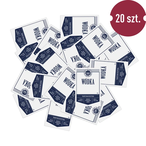 Etichette autoadesive 60x90 mm per bottiglie e vodka, bianche, 20 pezzi - 3