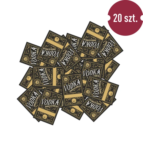 Etichette autoadesive 60x90 mm per bottiglie, vodka, nere, 20 pezzi - 3