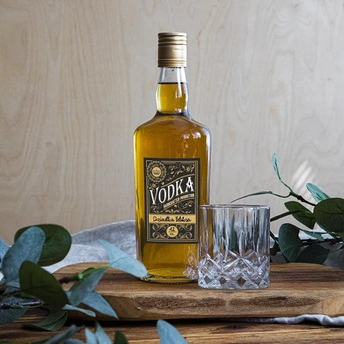 Etichette autoadesive 60x90 mm per bottiglie, vodka, nere, 20 pezzi - 5