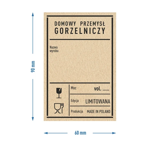 Etichette autoadesive 60x90 mm per bottiglie, vodka, PRL, 20 pezzi - 4