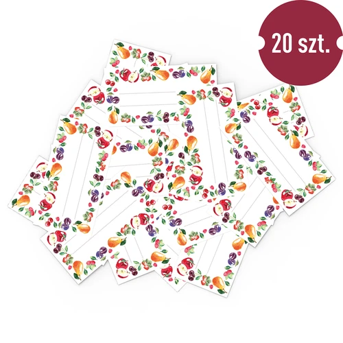 Etichette autoadesive motivo frutta 85/45 mm - 20 pezzi - 3