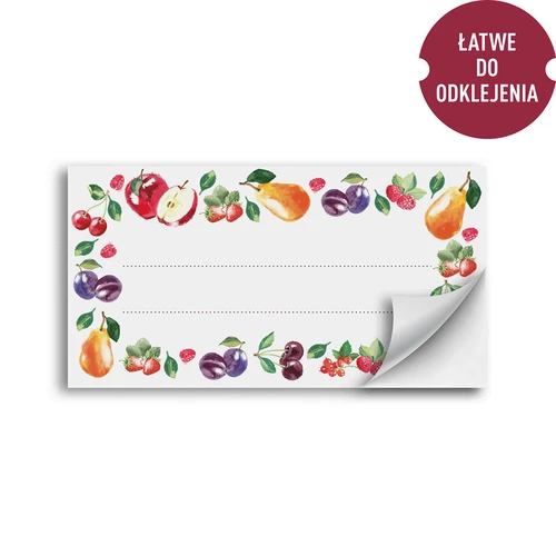 Etichette autoadesive motivo frutta 85/45 mm - 20 pz - 2
