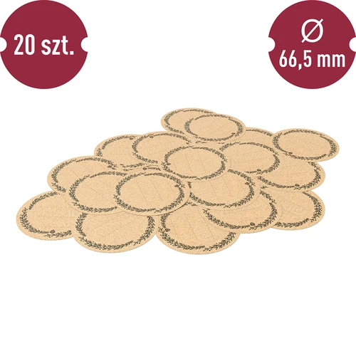 Etichette rotonde fi 66,5mm per coperchi/barattoli - 20 pezzi - 3