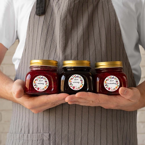 Etichette rotonde Ø 50 mm per coperchi e barattoli - 20 pezzi - 8