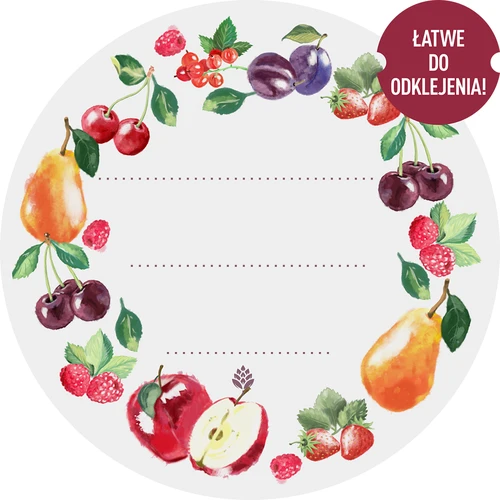 Etichette rotonde Ø 50 mm per coperchi e barattoli - 20 pezzi