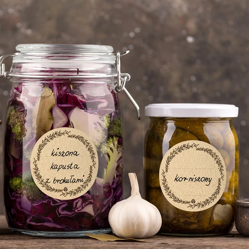 Etichette rotonde Ø 66,5 mm per coperchi/vasetti - 20 pezzi - 10