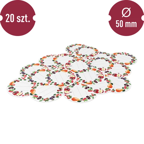 Etykiety okrągłe fi 50mm na zakrętki/słoiki - 20szt - 3