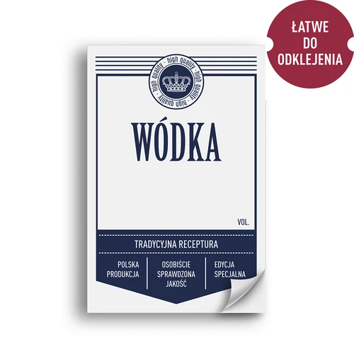 Etykiety samoprzylepne 60x90 mm na butelki, wódkę, białe, 20 szt. - 2