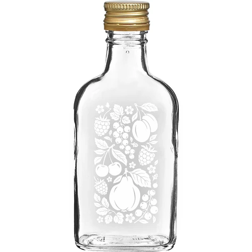 Fiaschetta 200 ml con tappo a vite e stampa “Frutti” – variante 2