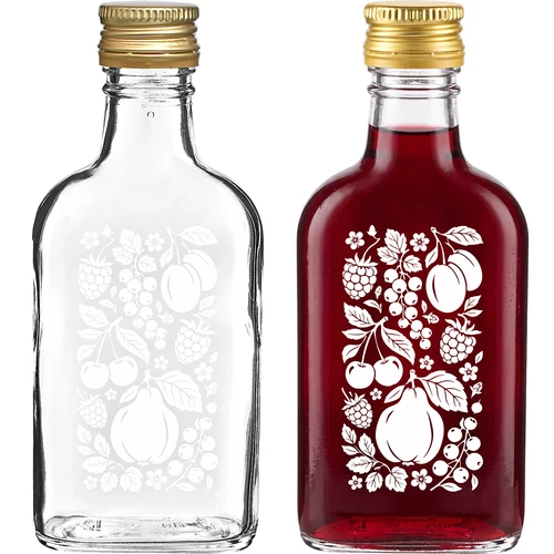 Fiaschetta 200 ml con tappo a vite e stampa “Frutti” – variante 2 - 2
