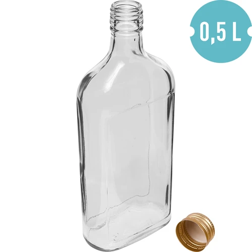 Fiaschetta 500 ml con tappo a vite e stampa 'Frutti', modello 2 - 2