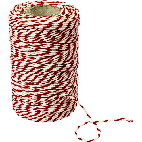 Fili per salumi bianco-rosso cotone (240°C) 55 m  - 1 