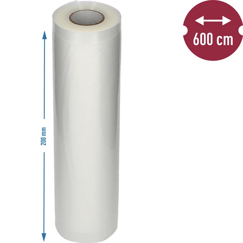 Film goffrato per macchina sottovuoto - rotolo tubolare 20x600 cm - 6