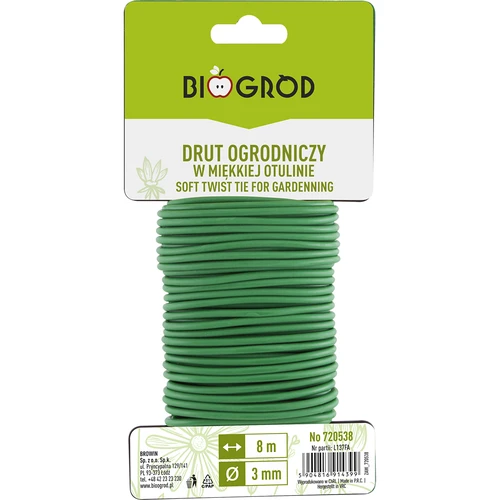 Filo da giardino in rivestimento morbido 8m x 3mm  - 1 