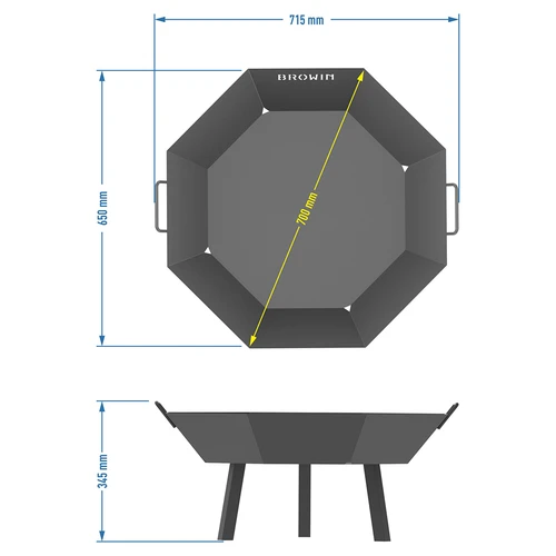 Focolare da giardino ø 70 cm - stile loft - 8