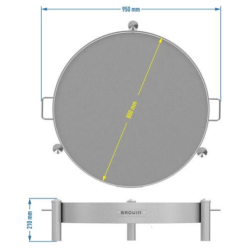 Focolare da giardino ø 80 cm saldato - 10