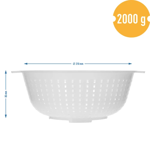 Forma serowarska na ser typu korycińskiego Ø  21/11 x 8,5 cm na 2 kg - 7