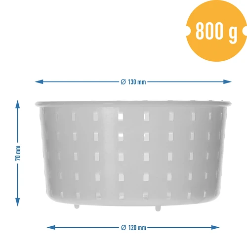 Forma serowarska okrągła Ø 13 x 7 cm na 800 g - 7