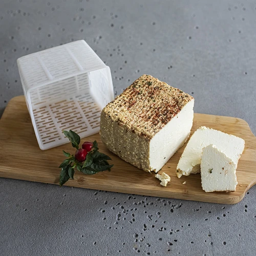 Forma serowarska quadrata 11 x 11 x 8,5 cm per 500 g - 3