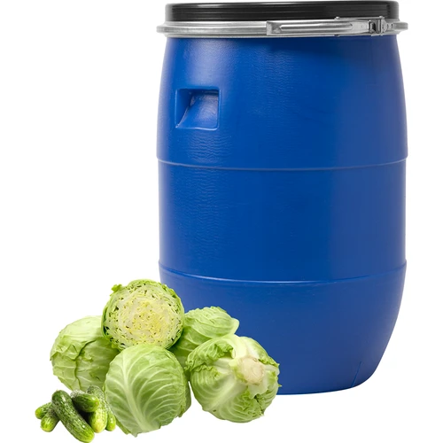 Fusto per crauti 60 L, con anello di chiusura, blu, Sterk - 2