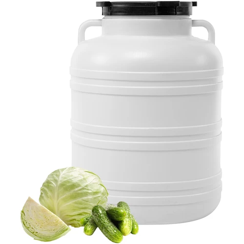 Fusto per fermentazione 60 L - bianco, con maniglie - 4