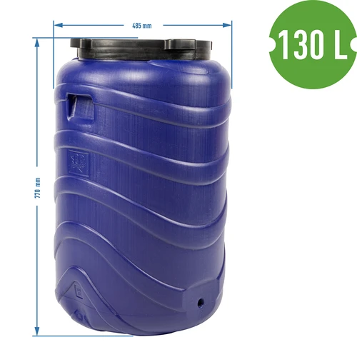 Fusto per fermentazioni 130 L blu - 9