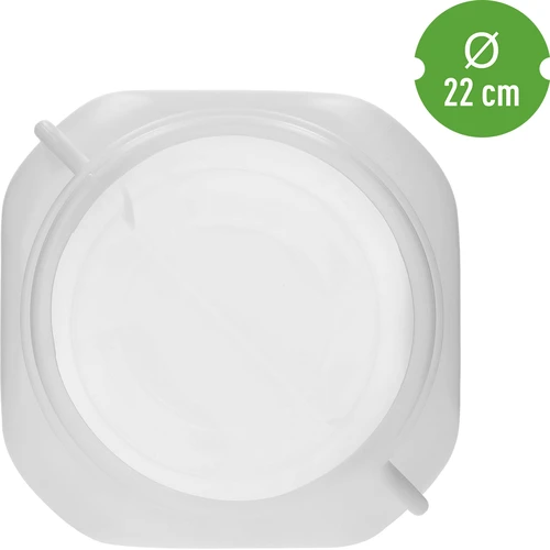 Fusto quadrato da 30 L, bianco, con maniglie, Sterk - 5