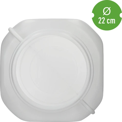 Fusto quadrato da 40 L, bianco, con maniglie, Sterk - 5