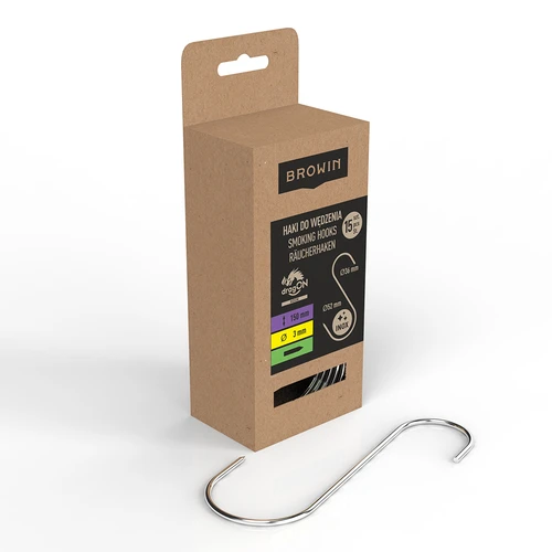 Ganci da affumicatura - a S, affilati, 3 mm x 150 mm, 15 pezzi - 2