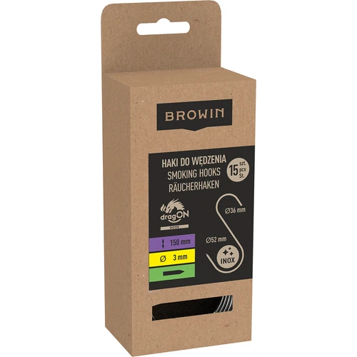 Ganci da affumicatura - a S, affilati, 3 mm x 150 mm, 15 pezzi - 3