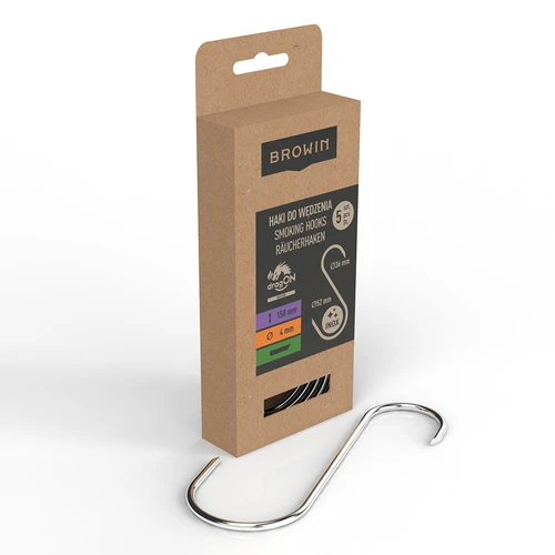 Ganci per affumicare - a S, taglio 45°, 4 mm x 150 mm, 5 pz. - 2