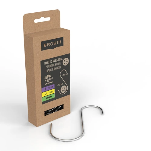 Ganci per affumicatura - a S, affilati 3 mm x 150 mm, 5 pezzi - 2