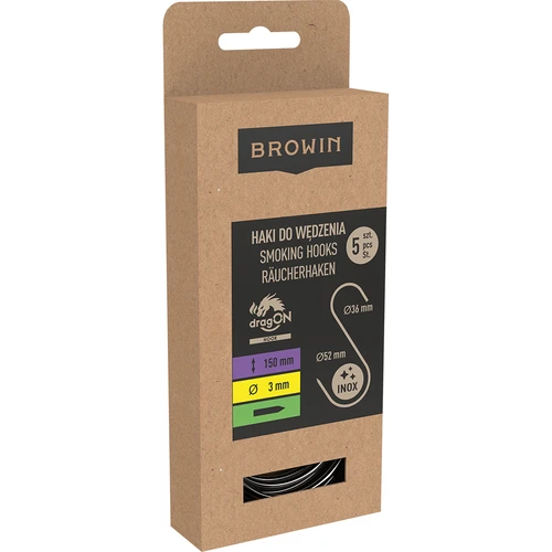 Ganci per affumicatura - a S, affilati 3 mm x 150 mm, 5 pezzi - 3