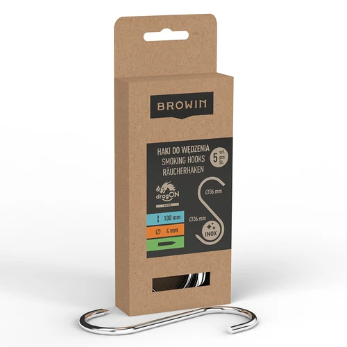 Ganci per affumicatura - a S, affilati, 4 mm x 100 mm, 5 pezzi - 2